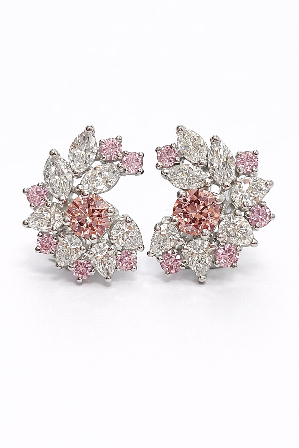 Blush Halo Studs