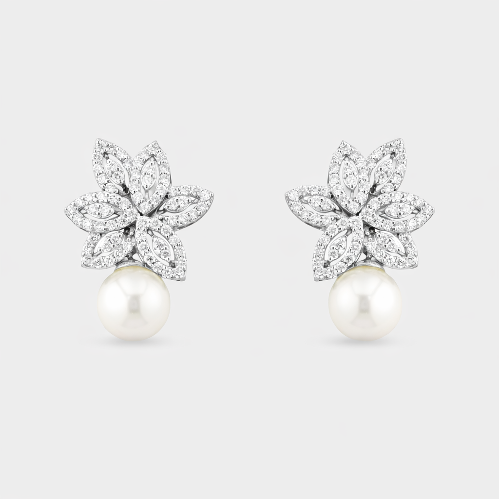 Pearl Bloom Drop Earrings