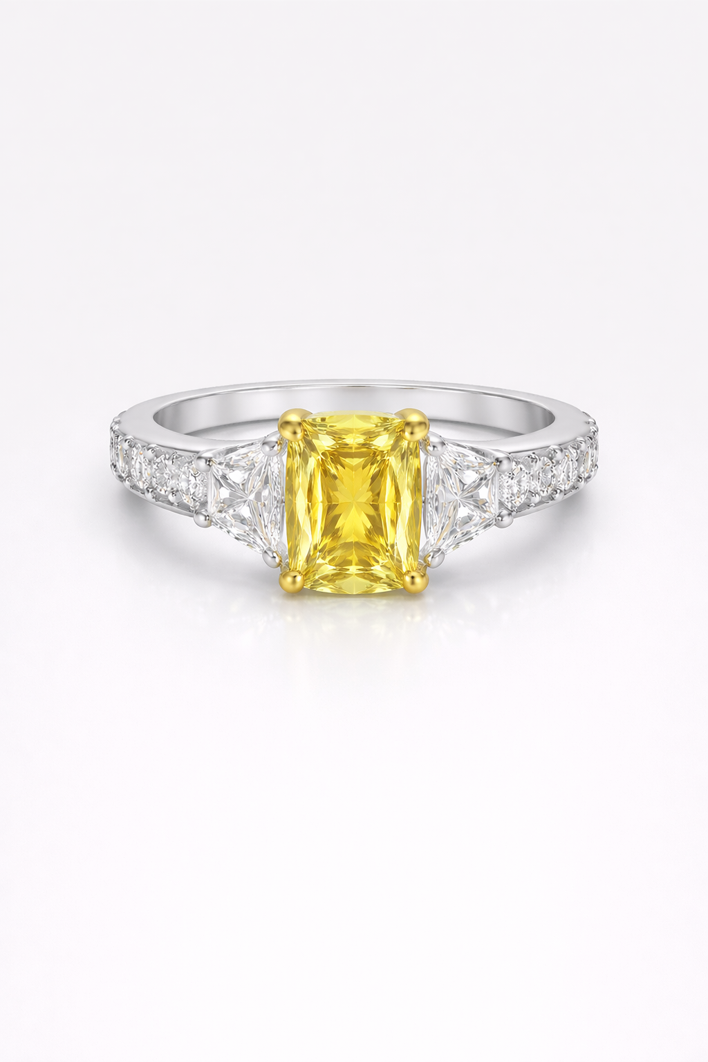 Regal Radiant Yellow Diamond Ring