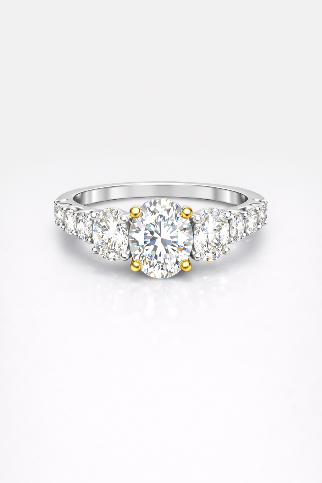 Eternity Oval Diamond Trilogy Ring